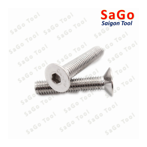 Bulong lục giác đầu bằng INOX 304 M3 M4 M5 M6 M8 10 con