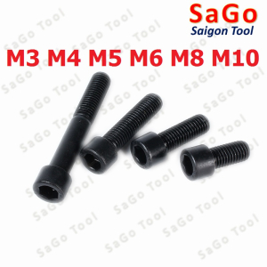 Bulong lục giác đầu trụ chịu lực thép đen M3 M4 M5 M6 M8 M10 cấp bền 8.8