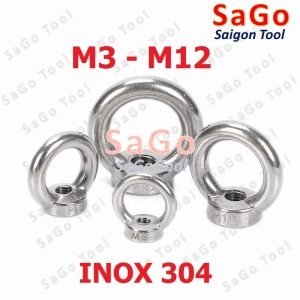 Bulong móc cẩu âm, bulong tai cẩu âm INOX 304 size M3 M4 M5 M6 M8 M10 M12