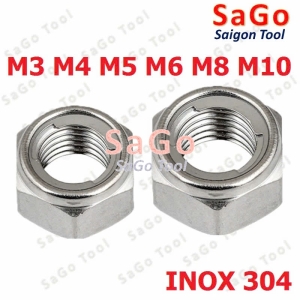 Đai ốc chống tháo, tán ecu khóa inox 304 size M3 M4 M5 M6 M8 M10