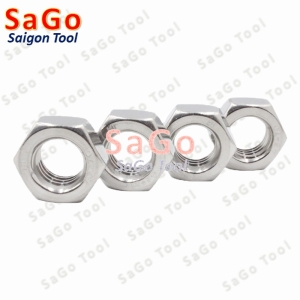 Đai Ốc, Tán Dẹp, Tán Ecu Inox 304 Dùng Cho Bulong M3, M4, M5, M6, M8, M10, M12 Loại Tốt 10con