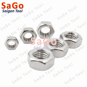 Đai Ốc, Tán Dẹp, Tán Ecu Inox 304 Dùng Cho Bulong M3, M4, M5, M6, M8, M10, M12 Loại Tốt 10con