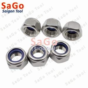 Đai Ốc, Tán Keo Chống Tháo Inox 304 M3, M4, M5, M6, M8, M10, M12 loại tốt