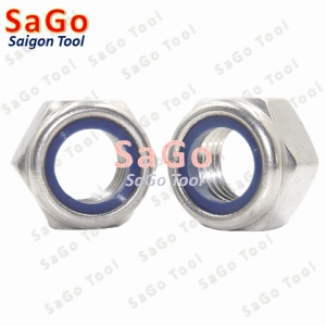 Đai Ốc, Tán Keo Chống Tháo Inox 304 M3, M4, M5, M6, M8, M10, M12 loại tốt