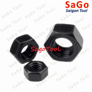 Đai Ốc thép đen ren mịn, Tán Ecu thép đen ren nhuyễn Dùng Cho Bulong M8, M10, M12, M14, M16, M18, M20