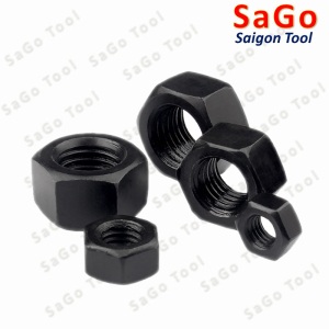 Đai Ốc thép đen ren mịn, Tán Ecu thép đen ren nhuyễn Dùng Cho Bulong M8, M10, M12, M14, M16, M18, M20