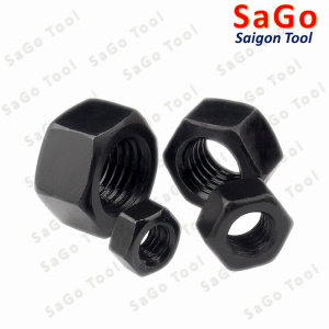 Đai ốc thép đen, Tán Ecu thép đen dùng Cho Bulong M6, M8, M10, M12, M14, M16, M18