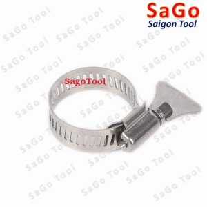 Đai siết inox có tay vặn, Cổ dê inox, Quai nhê xiết ống inox 304 có tay vặn size D6-D89
