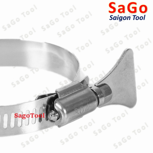 Đai siết inox có tay vặn, Cổ dê inox, Quai nhê xiết ống inox 304 có tay vặn size D6-D89