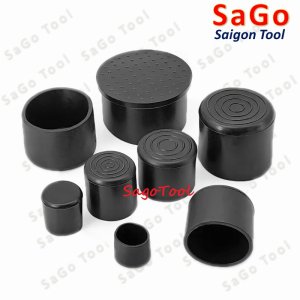 Đầu bịt ngoài ống sắt hộp, đầu bịt chân bàn ghế loại tròn nhiều kích thước phi 6 - phi 60mm