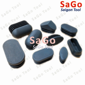 Đầu bịt trong cho sắt hộp hình oval, nắp bịt chân bàn ghế loại nhựa