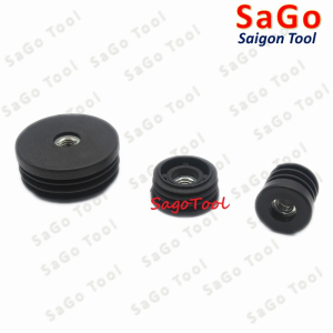 Nắp chụp ống sắt hộp, đầu bịt chân bàn ghế loại nhựa có ren nhiều kích thước