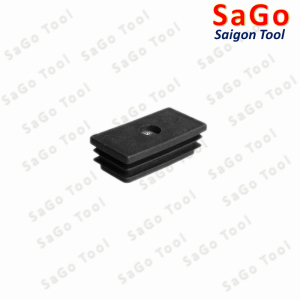 Nắp chụp sắt hộp chữ nhật có ren, đầu bịt chân bàn ghế loại nhựa nhiều kích thước