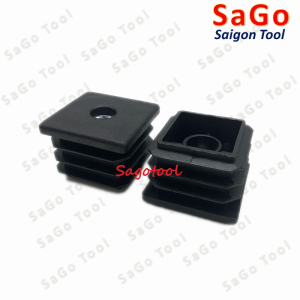 Nắp chụp sắt hộp, đầu bịt chân bàn ghế loại nhựa có ren nhiều kích thước