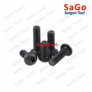 Ốc lục giác thép đen, Bulong lục giác đầu dù thép tôi đen cấp bền 10.9 đủ size (20 Con)