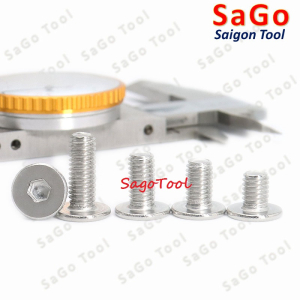Ốc vít inox 304 đầu lục giác dẹp mỏng phẳng 3ly 4ly 5ly 6ly 8ly (10 con)