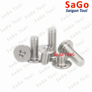 Ốc vít inox 304 đầu pake dẹp mỏng phẳng 3ly 4ly 5ly 6 ly (10 con)