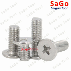 Ốc vít inox 304 đầu pake dẹp mỏng phẳng 3ly 4ly 5ly 6 ly (10 con)