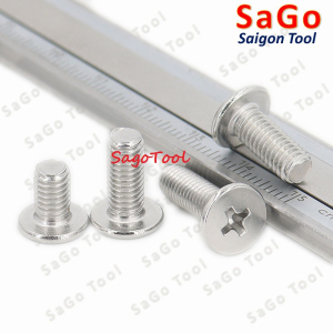 Ốc vít inox 304 đầu pake dẹp mỏng phẳng 3ly 4ly 5ly 6 ly (10 con)