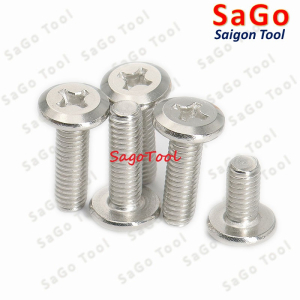 Ốc vít inox 304 đầu pake dẹp mỏng vát 3ly 4ly 5ly 6 ly (10 con)