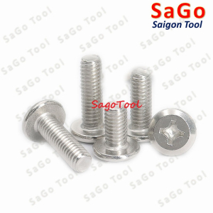 Ốc vít inox 304 đầu pake dẹp mỏng vát 3ly 4ly 5ly 6 ly (10 con)