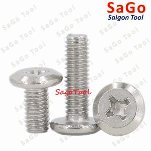 Ốc vít inox 304 đầu pake dẹp mỏng vát 3ly 4ly 5ly 6 ly (10 con)