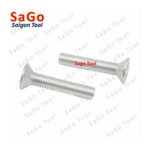 Ốc Vít inox pake đầu bằng INOX 304 M3 M4 M5 M6 Bu lông inox đầu bằng 10 con