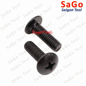 Ốc Vít thép đen, Bulong đầu dù pake thép mạ  M3 M4 M5 M6