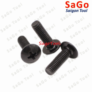 Ốc Vít thép đen, Bulong đầu dù pake thép mạ  M3 M4 M5 M6