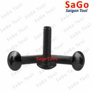 Ốc Vít thép đen, Bulong đầu dù pake thép mạ  M3 M4 M5 M6