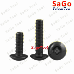 Ốc Vít thép đen, Bulong đầu dù pake thép mạ  M3 M4 M5 M6