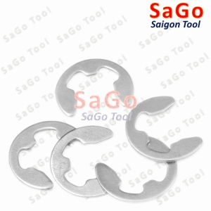 Phanh trục chữ e inox 304, phe gài trục chữ e size D1.2-D15 10cái