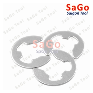 Phanh trục chữ e inox 304, phe gài trục chữ e size D1.2-D15 10cái