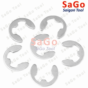 Phanh trục chữ e inox 304, phe gài trục chữ e size D1.2-D15 10cái