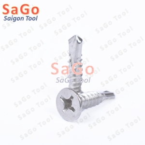 Vít inox 304 tự khoan đuôi cá đầu bằng size 4 ly