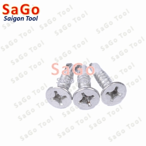 Vít inox 304 tự khoan đuôi cá đầu bằng size 4 ly