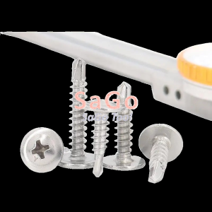 Vít inox 304 tự khoan đuôi cá đầu dù size 4 ly