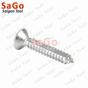 Vít răng thưa bắn gỗ, vít bắt tắc kê inox 304 đầu bằng size M3 M4 M5