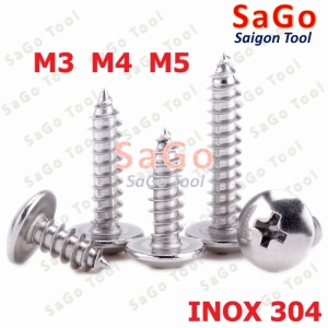 Vít răng thưa inox 304 Vít bắn gỗ đầu dù size M3 M4 M5