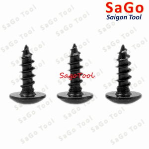 Vít răng thưa thép đen Vít bắn gỗ đầu dù size M3 M4 M5 (20 con)