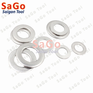 Vòng đệm, Long Đền phẳng INOX 304 cho ốc lục giác M3, M4, M5, M6, M8, M10 M12