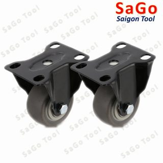 Bánh xe đẩy loại cố định 40mm 50mm, bánh xe đẩy hàng chịu tải nhẹ