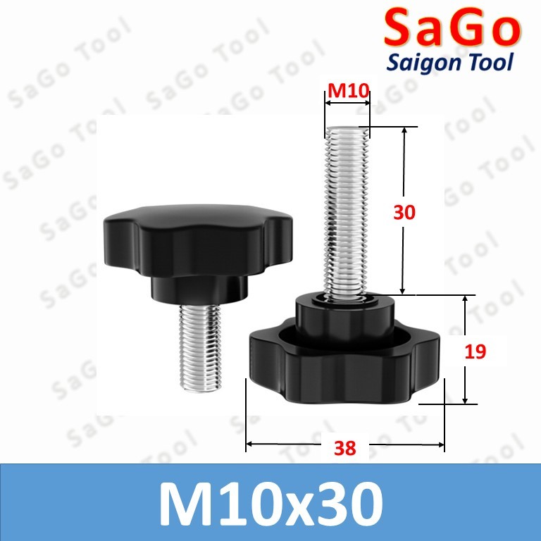 Núm vặn tay bông mai hàng inox 304 ren M4 M5 M6 M8 M10 - Ảnh 5