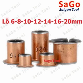Ống trượt tròn, bạc thau có vai, bạc lót dùng làm con trượt lỗ 6mm 8mm 10mm 12mm 14mm 16mm 20mm
