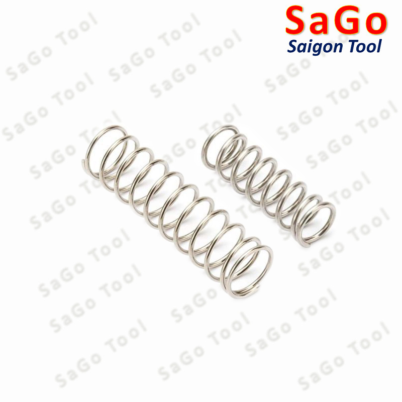 Set 5 cái Lò xo nén inox 304 phi 4.5mm, phi 6mm, phi 7mm dài 20mm 25mm 30mm 40mm