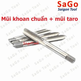 Bộ mũi khoan chuẩn và mũi taro chuyên dụng cho ren cấy Helicoil Sagotool