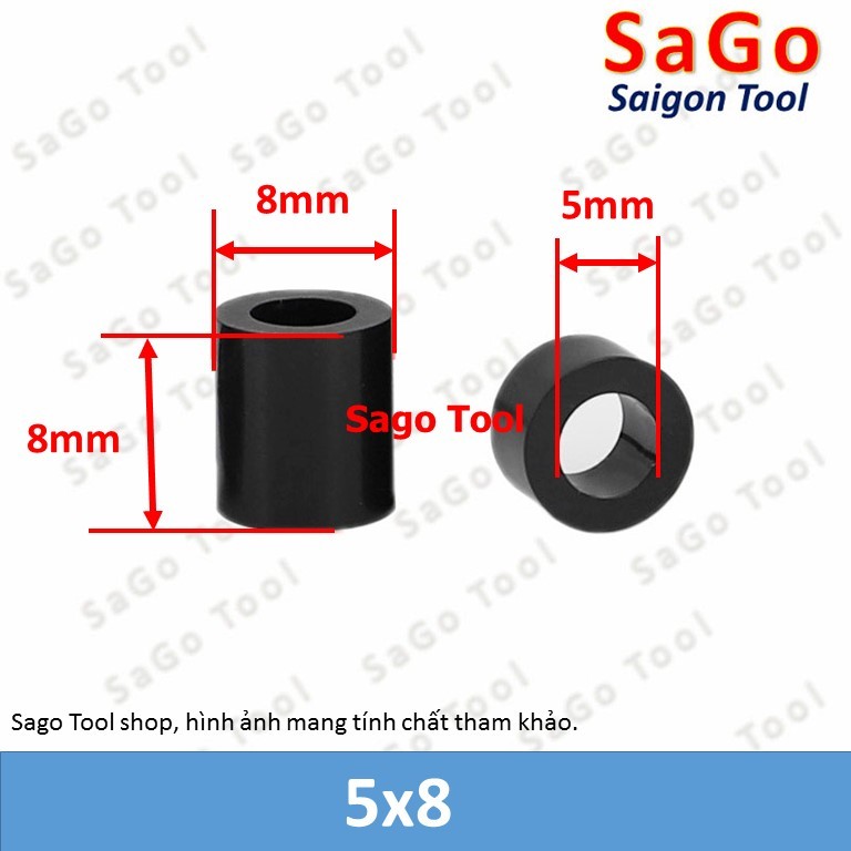 Vòng Đệm Nhựa ABS Nylon màu đen lỗ 3ly 4ly 5ly 6ly (10-20 cái) - Ảnh 9