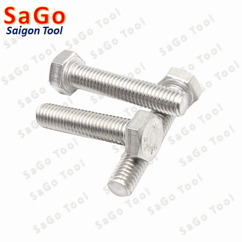 Bulong lục giác ngoài INOX 304 M4 M5 M6 M8 10Con, Ốc lục giác inox - Ảnh 2
