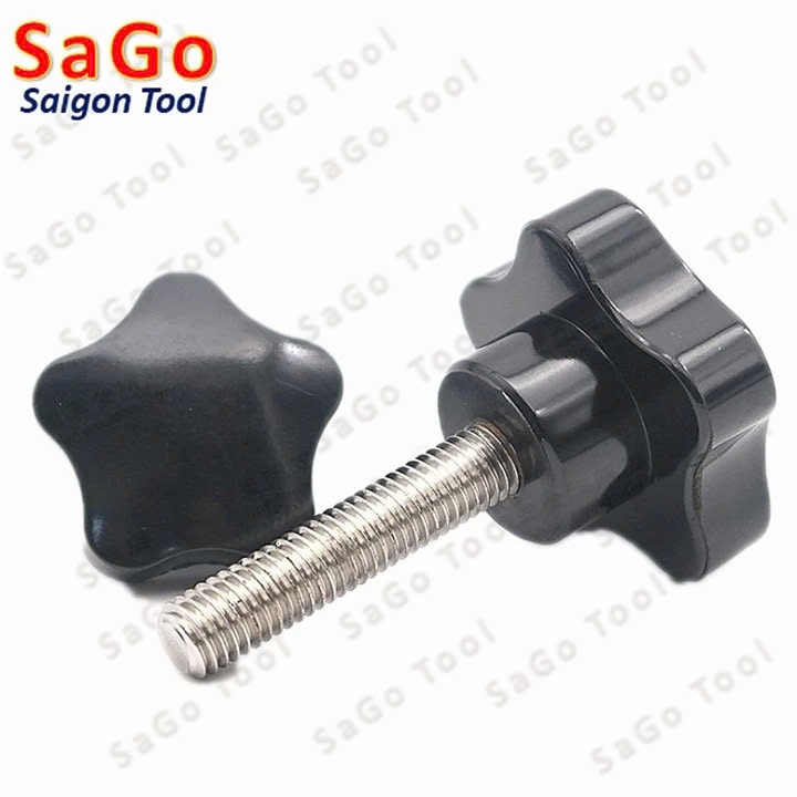 Núm vặn tay hoa mai ren ngoài Inox 304 loại dày - Ảnh 2