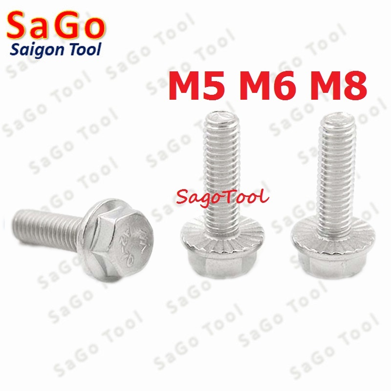 Bulong liền long đền INOX 304 - Ốc inox chống tháo M5 M6 M8